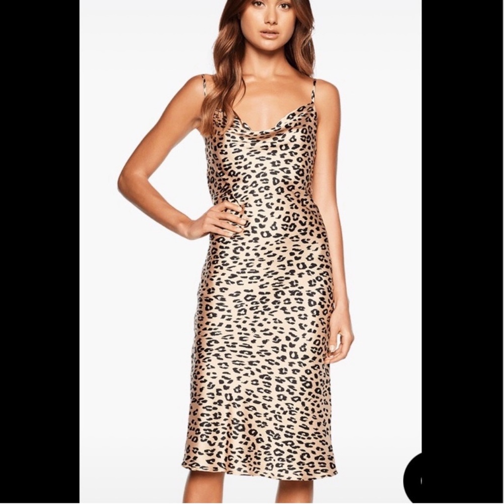 Bardot Leopard Slip Dress